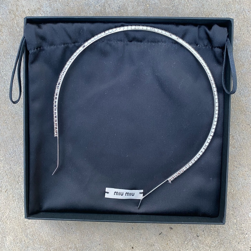 Perfect GIFT FOR HER ** Miu Miu headband with crystals. Never worn.